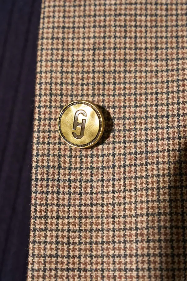 Blazer Dames Jasje Bruin Kleine Ruit Laurent