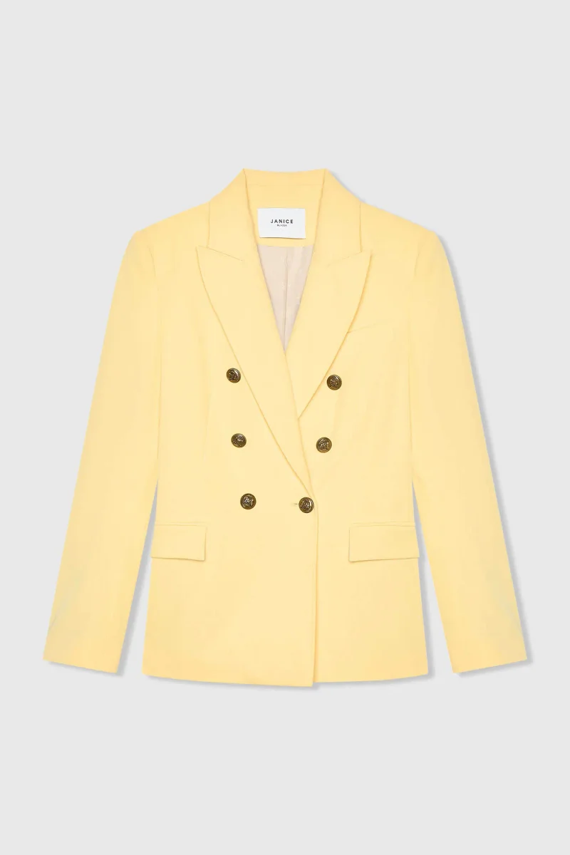 Blazer Dames Knopen Getailleerd Connor Geel