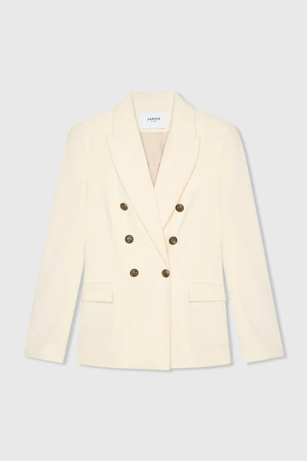 Blazer Dames Knopen Getailleerd Connor Off White