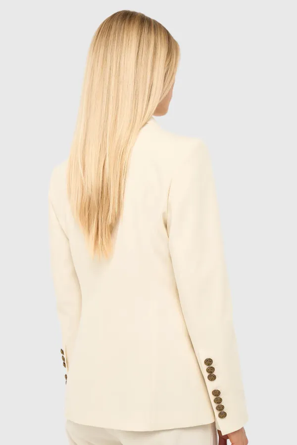 Blazer Dames Knopen Getailleerd Connor Off White