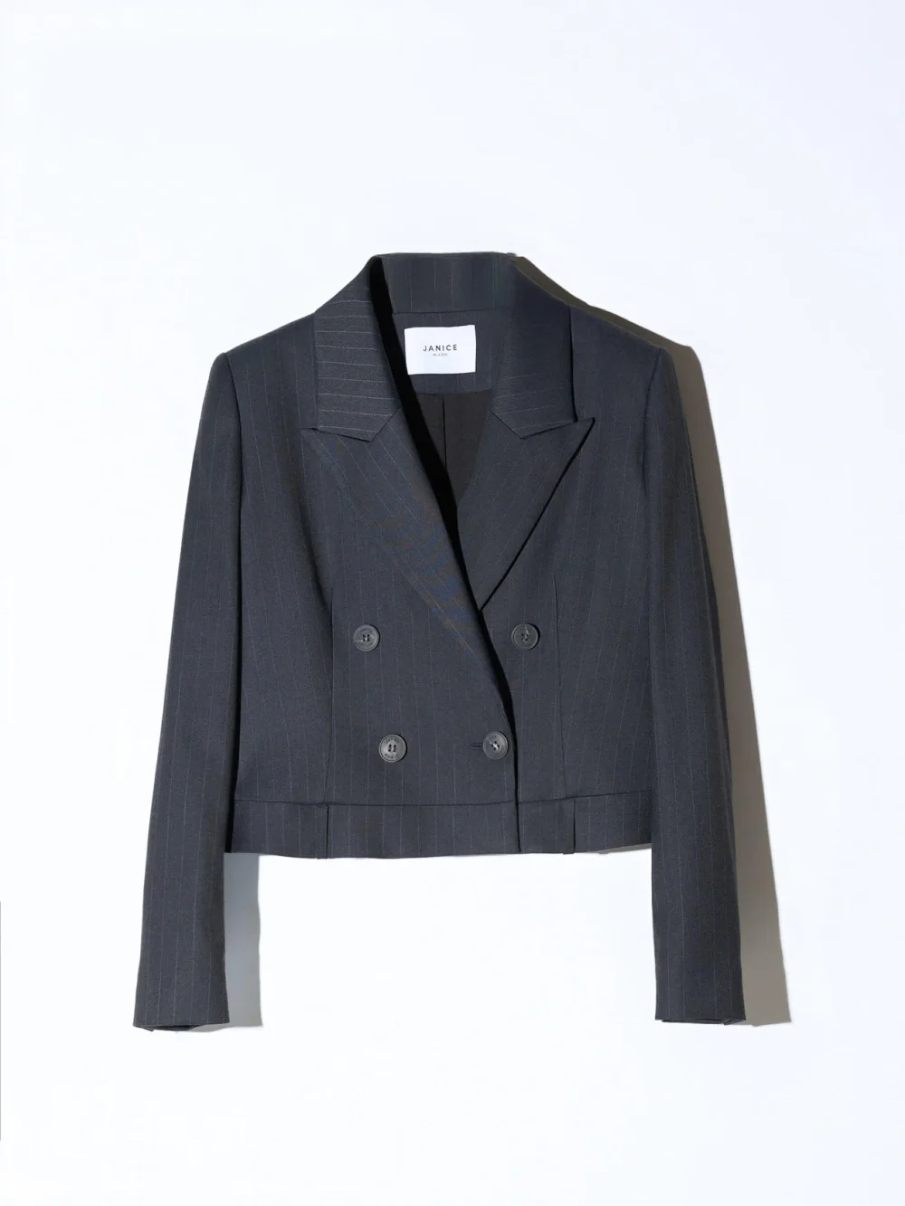 Blazer Dames Kort Blauw Krijtstreep Stan