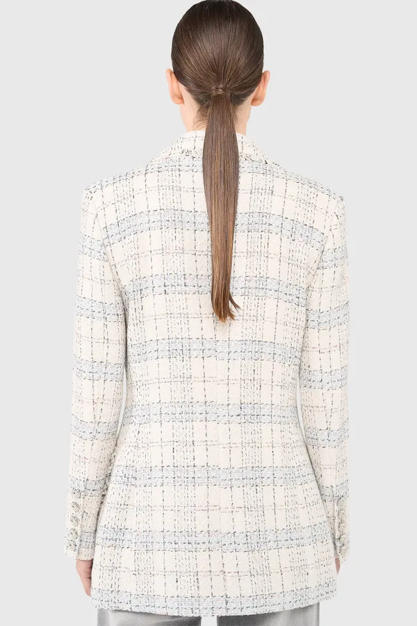 Martin Blazer Off White Metallic