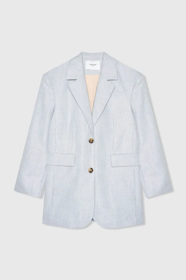 Blazer Dames Oversized Blauw Lurex Buddy