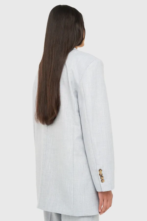 Blazer Dames Oversized Blauw Lurex Buddy