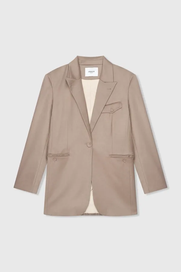 Blazer Dames Oversized Boyfriend Hank Bruin