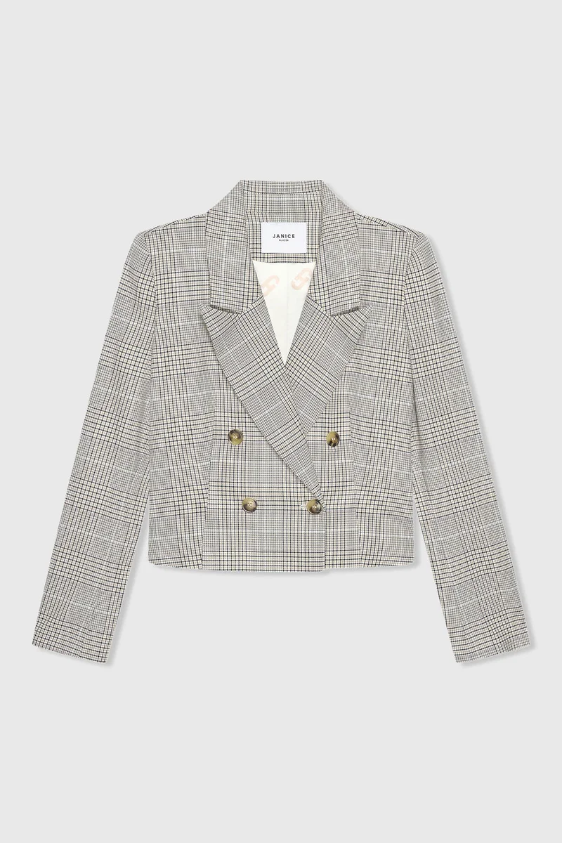 Stan Blazer Beige Ruit