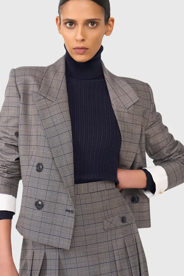 Stan Blauw Beige Ruit