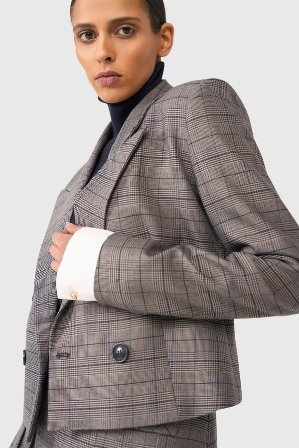 Stan Blauw Beige Ruit