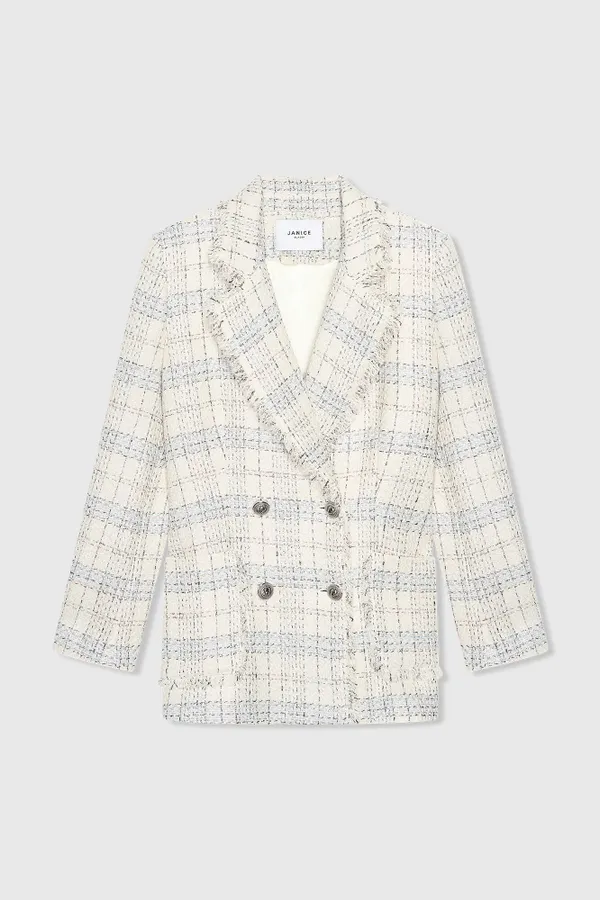Martin Blazer Off White Metallic
