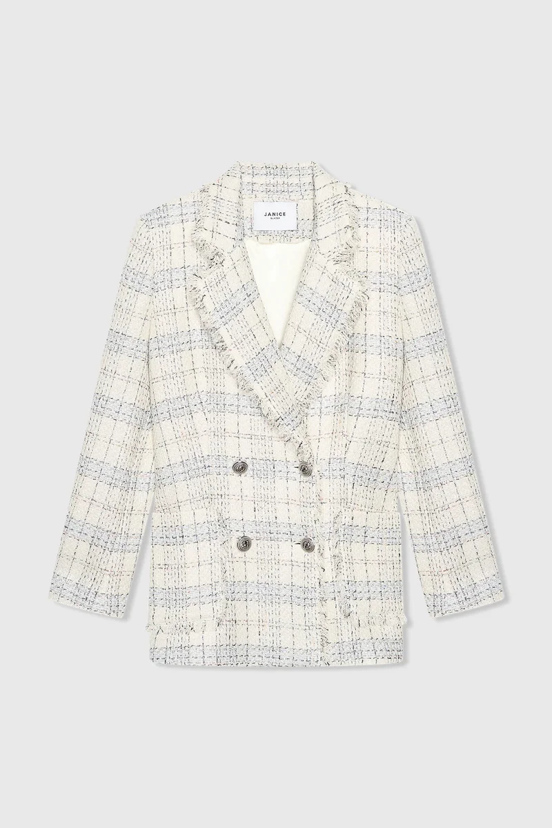 Martin Blazer Off White Metallic