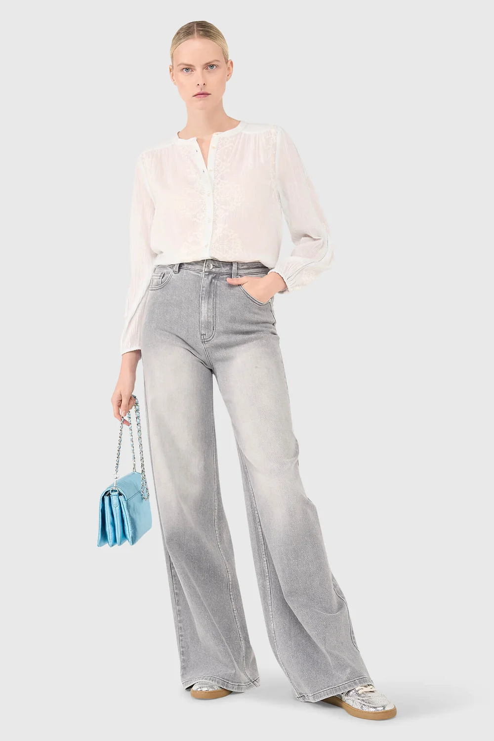 Austin Blouse Licht Blauw