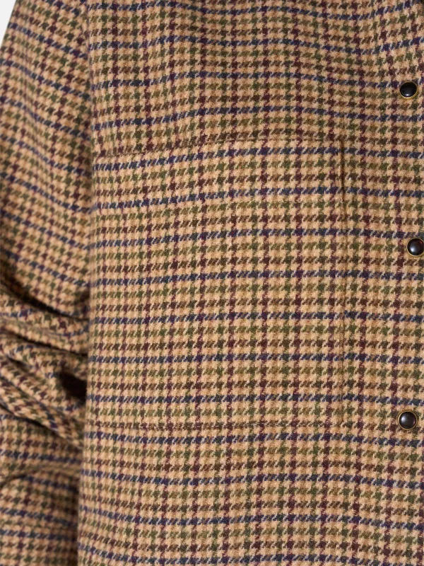 Blouse Dames Bruin Ruit Shane
