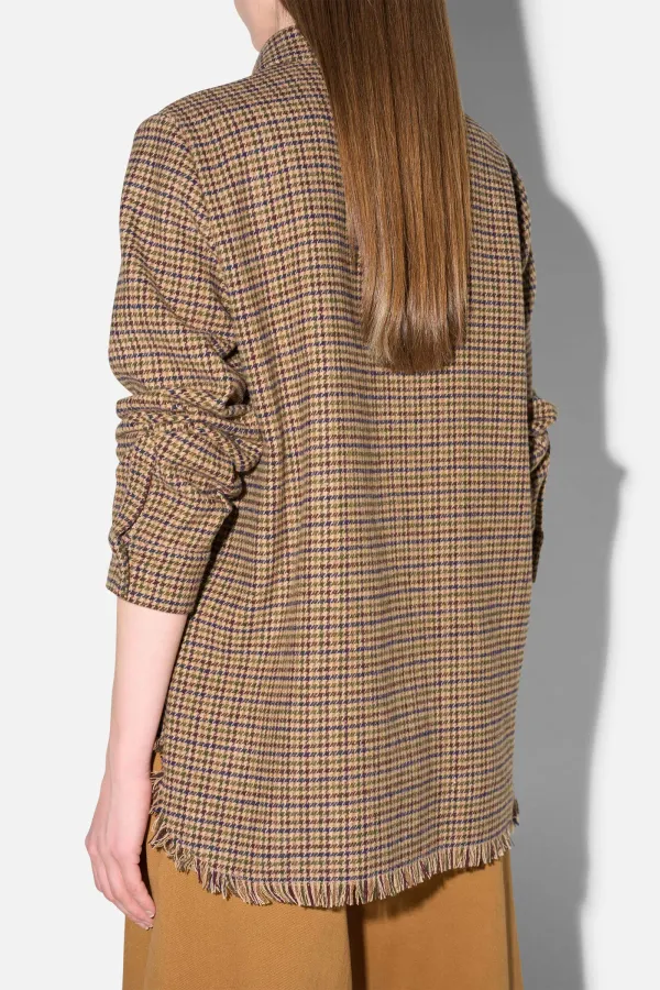 Blouse Dames Bruin Ruit Shane