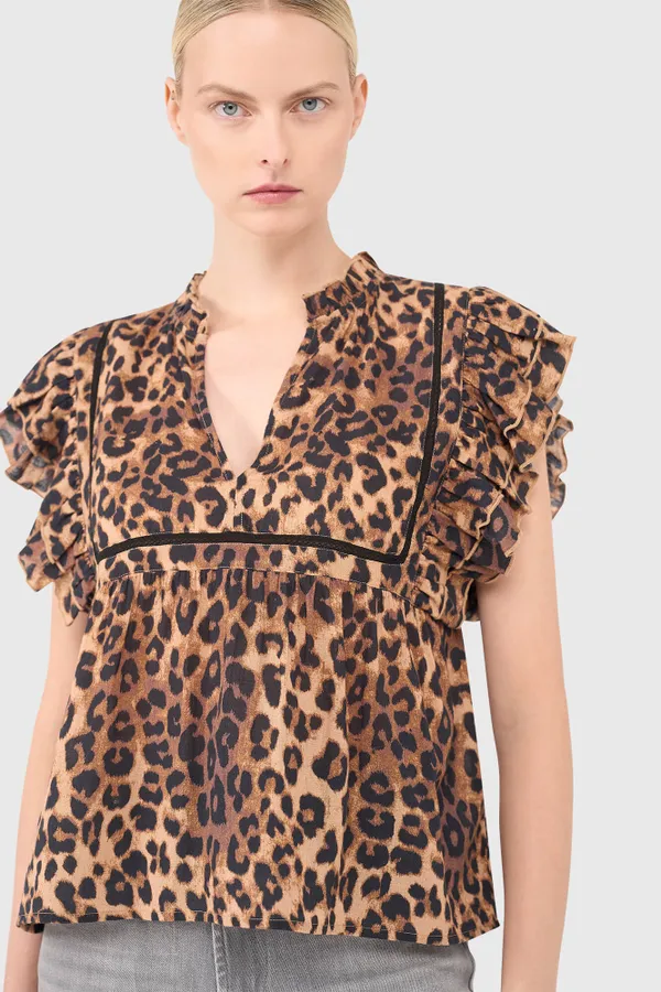 Carson Blouse Panterprint