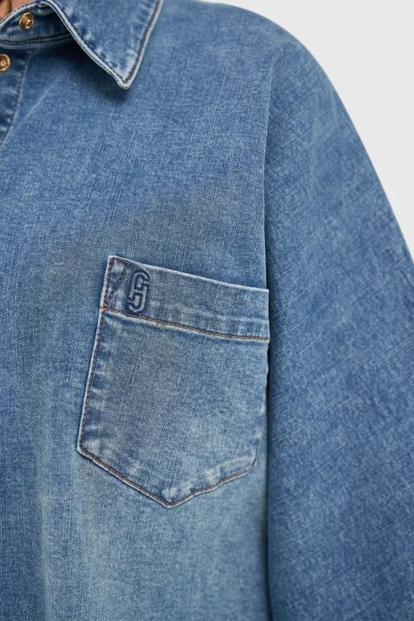 Blouse Dames Denim Kimono Carl 379