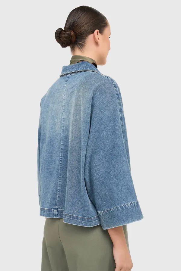 Blouse Dames Denim Kimono Carl 379