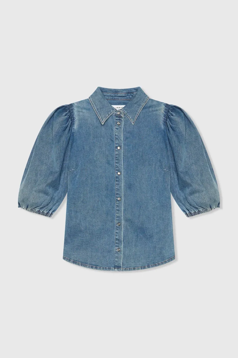 Blouse Dames Denim Pofmouw Lars 932