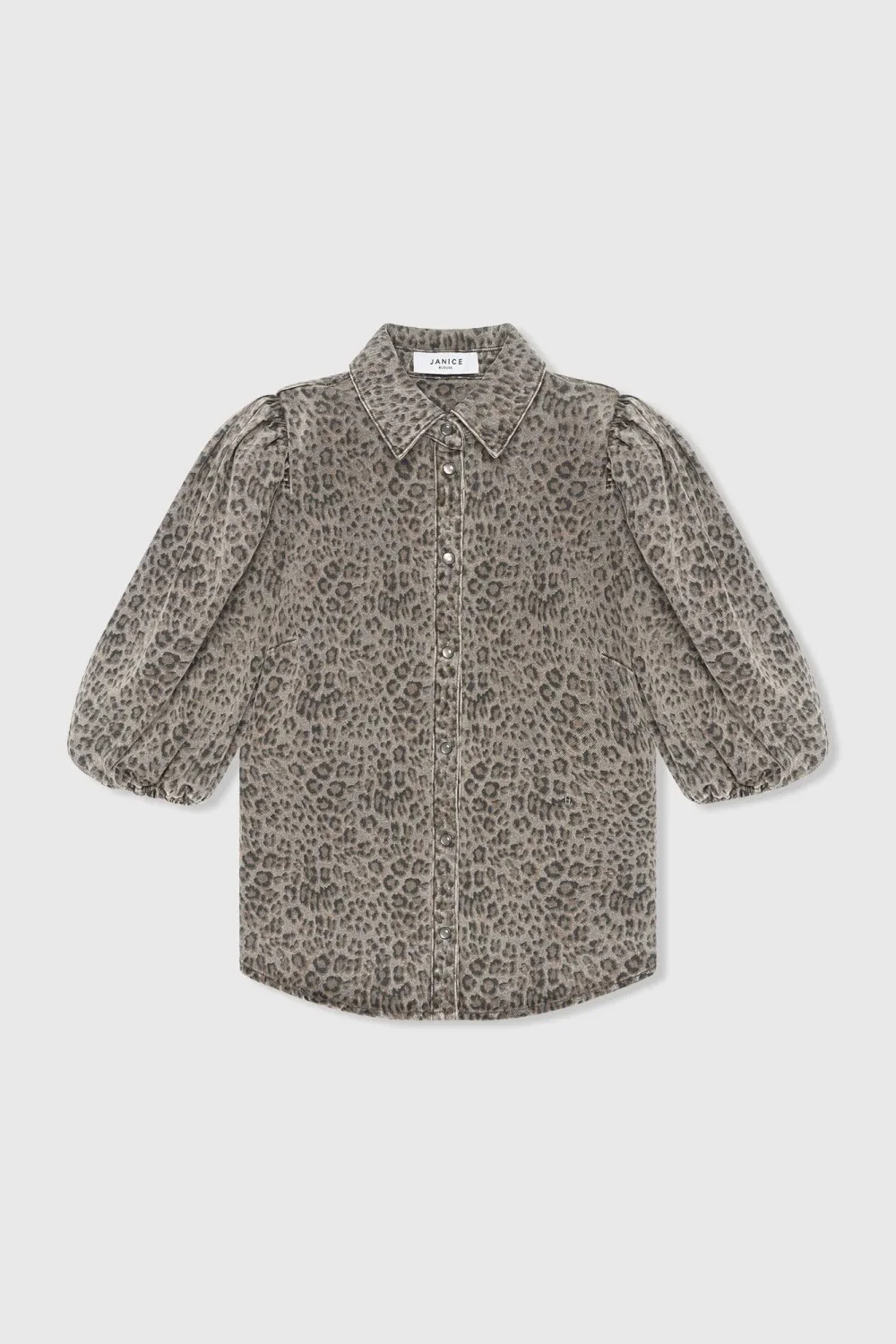 Blouse Dames Denim Pofmouw Lars Panterprint