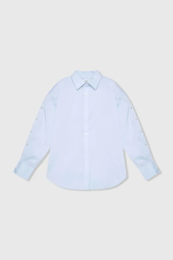 Blouse Dames Katoen Blauw Paul