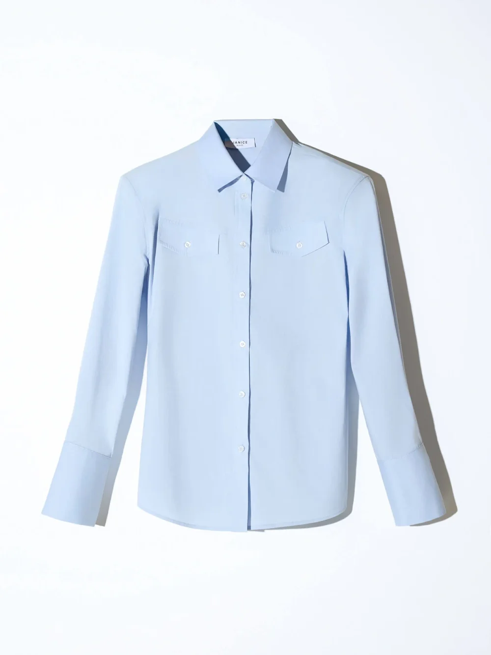 Blouse Dames Katoen Knoopjes Blauw Rix
