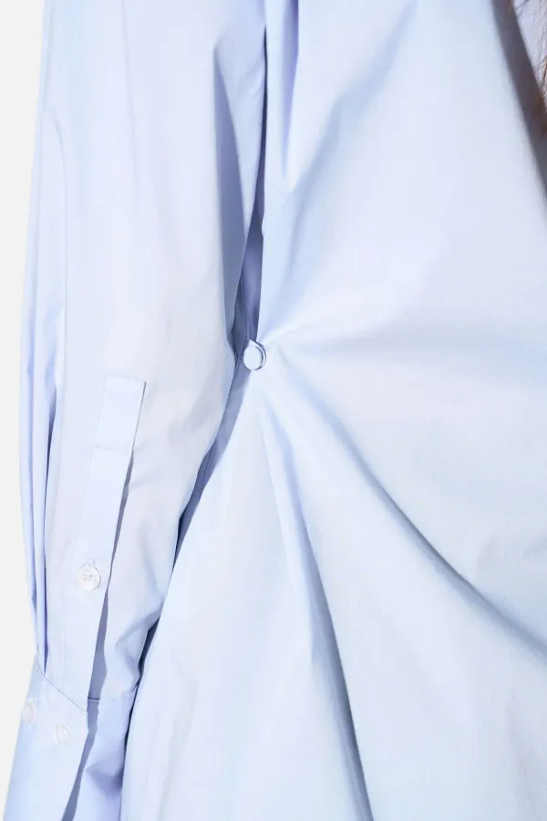 Blouse Dames Katoen Knoopjes Blauw Rix