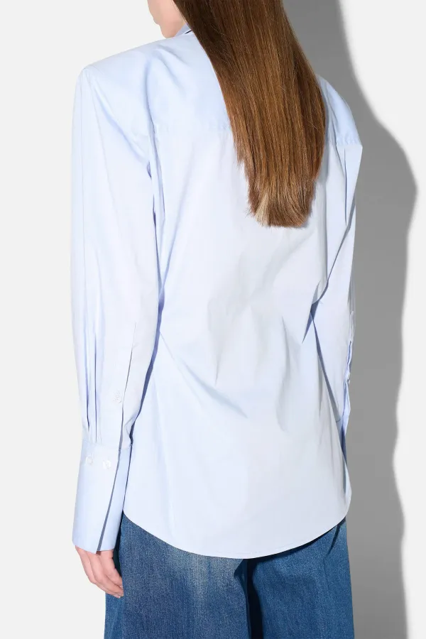 Blouse Dames Katoen Knoopjes Blauw Rix