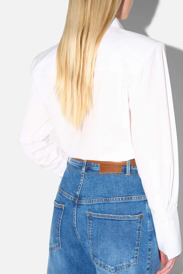 Blouse Dames Katoen Knoopjes Wit Rix