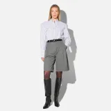 Blouse Dames Katoen Knoopjes Zwart Wit Gestreept Rix