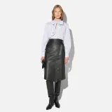Blouse Dames Katoen Strik Zwart Wit Gestreept Kilian