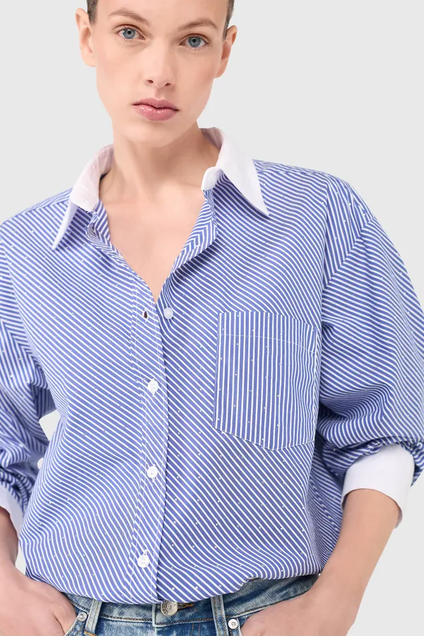 Kygo Blouse Streep Strass