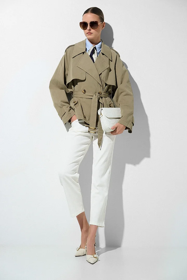 Groene Korte Trenchcoat Cayden