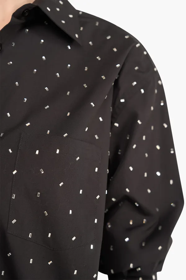 Katoenen Blouse Dames Steentjes Kygo Zwart
