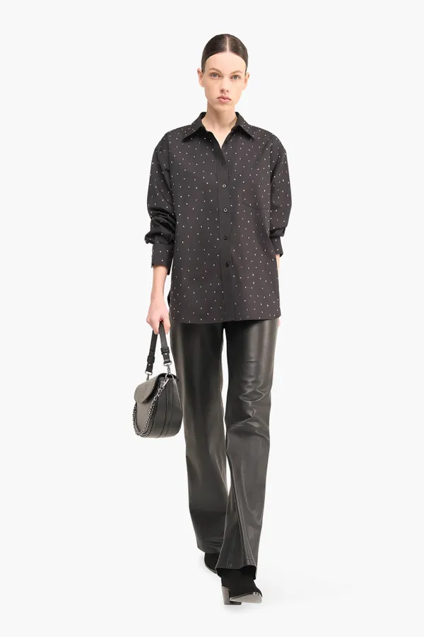 Katoenen Blouse Dames Steentjes Kygo Zwart