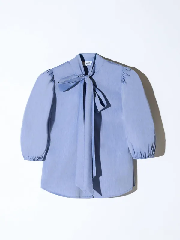 Blouse Dames Strik Katoen Blauw Lars