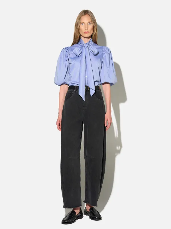 Blouse Dames Strik Katoen Blauw Lars