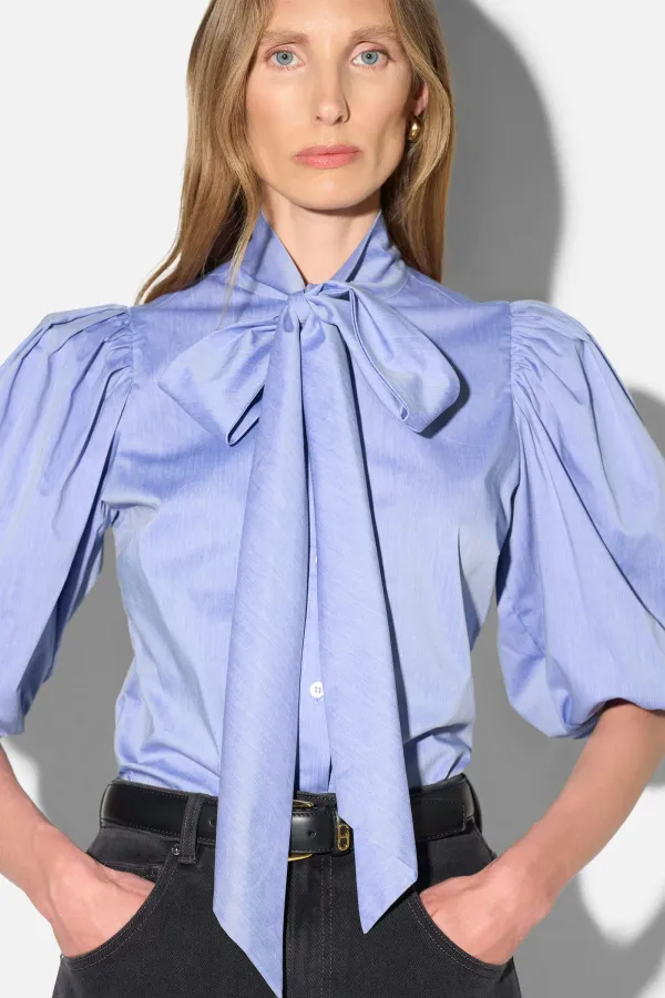 Blouse Dames Strik Katoen Blauw Lars