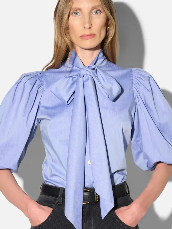 Blouse Dames Strik Katoen Blauw Lars