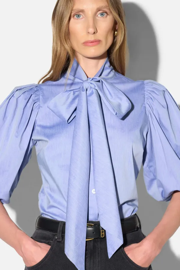 Blouse Dames Strik Katoen Blauw Lars