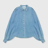 Blouse Dames Wijde Mouw Pof Stone 786