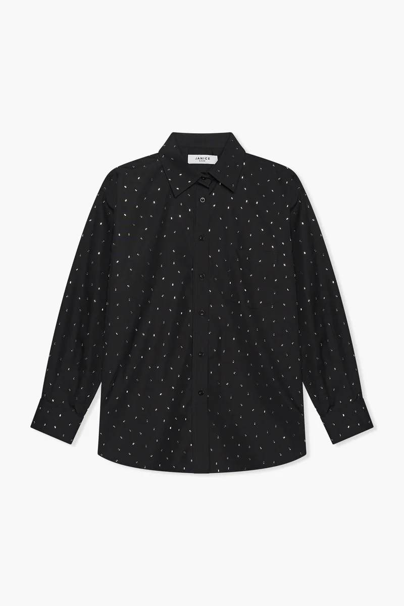 Katoenen Blouse Dames Steentjes Kygo Zwart