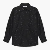 Katoenen Blouse Dames Steentjes Kygo Zwart