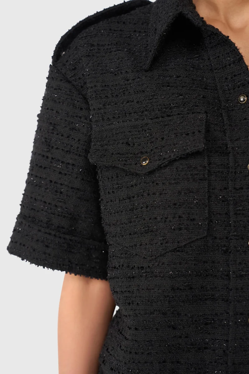 Spike Zwart Tweed Lurex