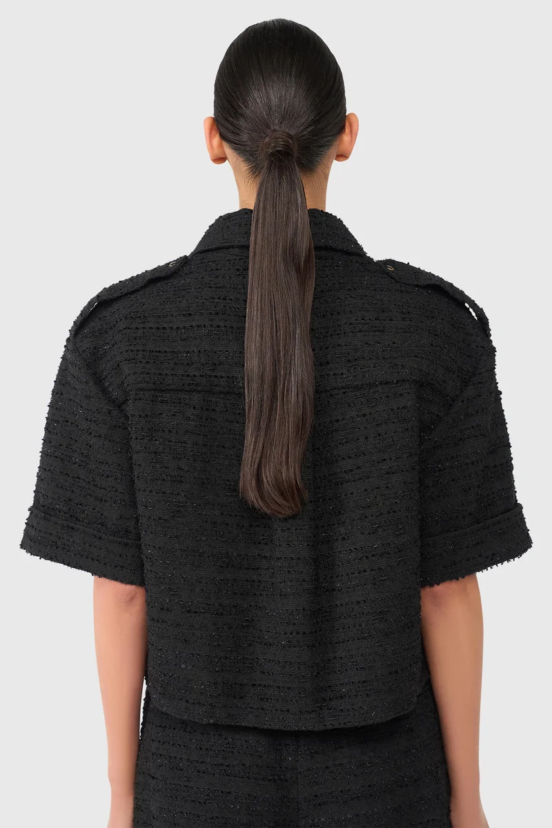 Spike Zwart Tweed Lurex