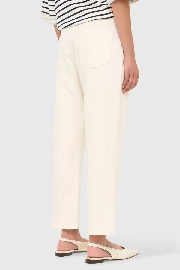 Boyfriend Jeans Dames Mid Rise Stretch Bailey Off White 264