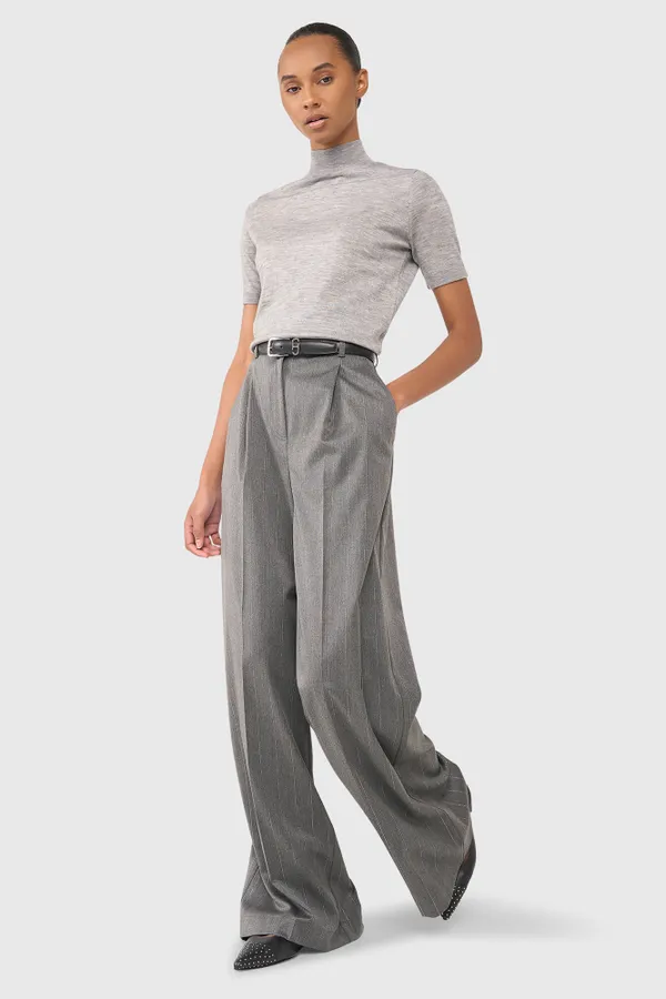 Mel Grijs Streep Lurex