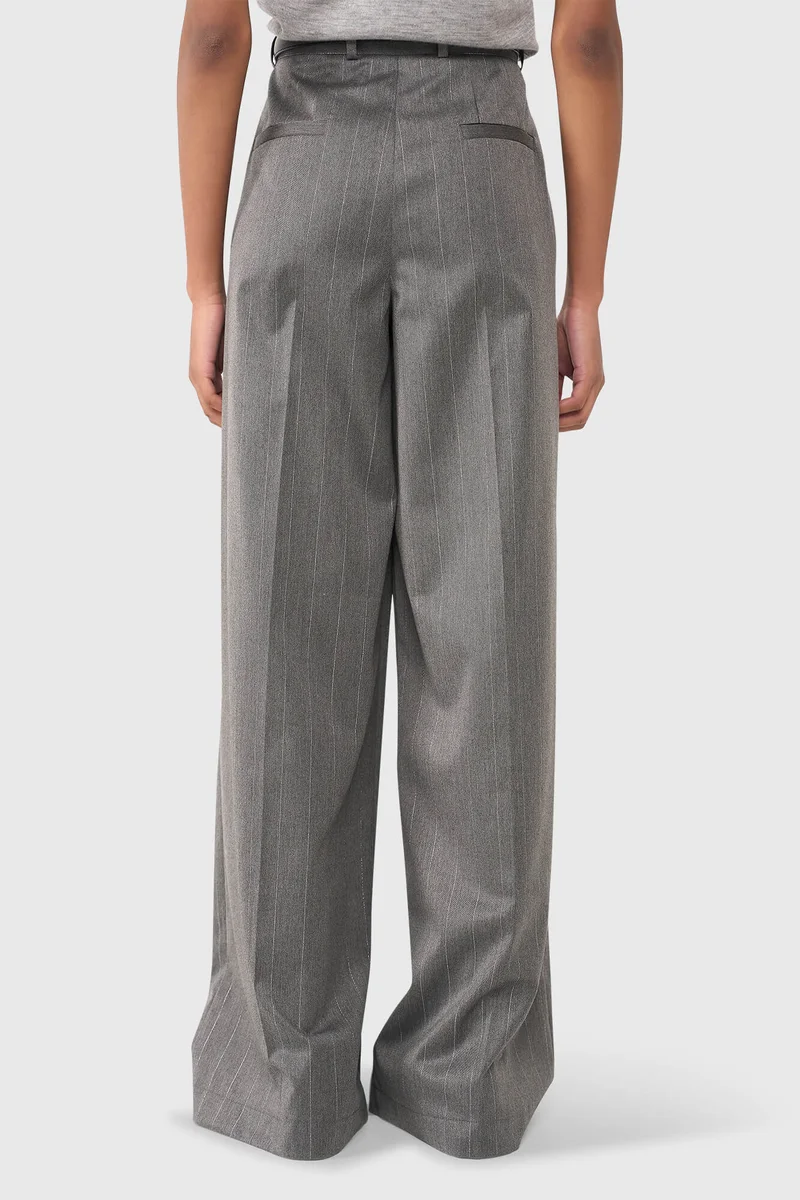 Mel Grijs Streep Lurex