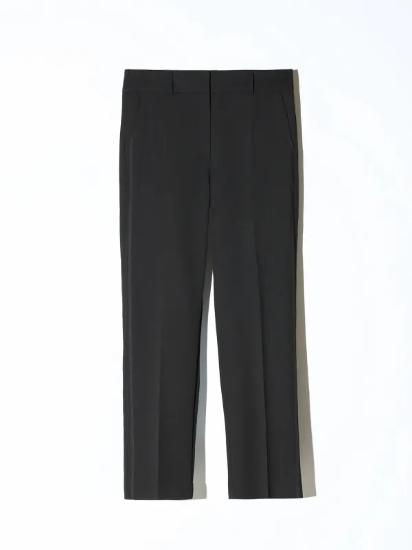 Broek Dames Rechte Pijp Cropped Zwart Sean