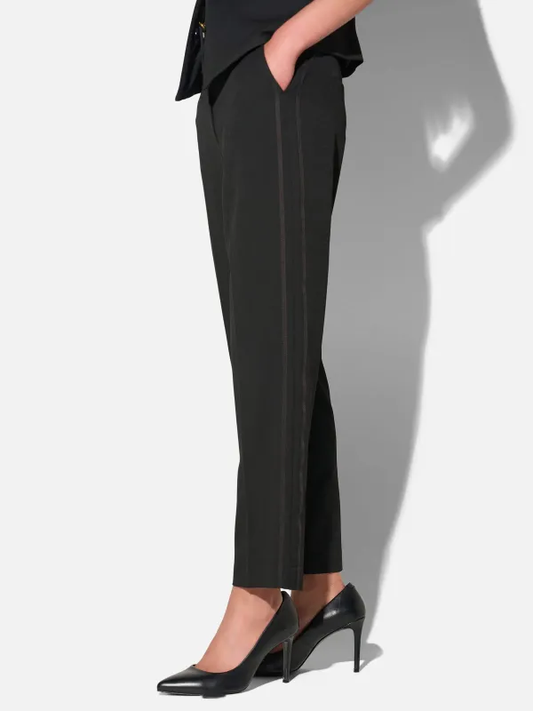 Broek Dames Rechte Pijp Cropped Zwart Sean