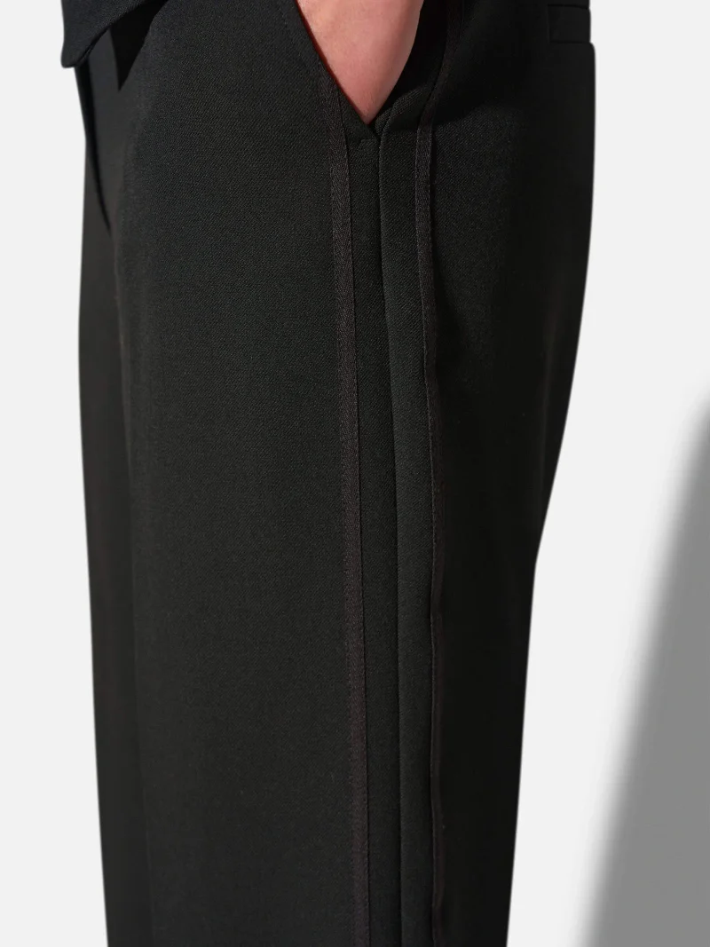 Broek Dames Rechte Pijp Cropped Zwart Sean