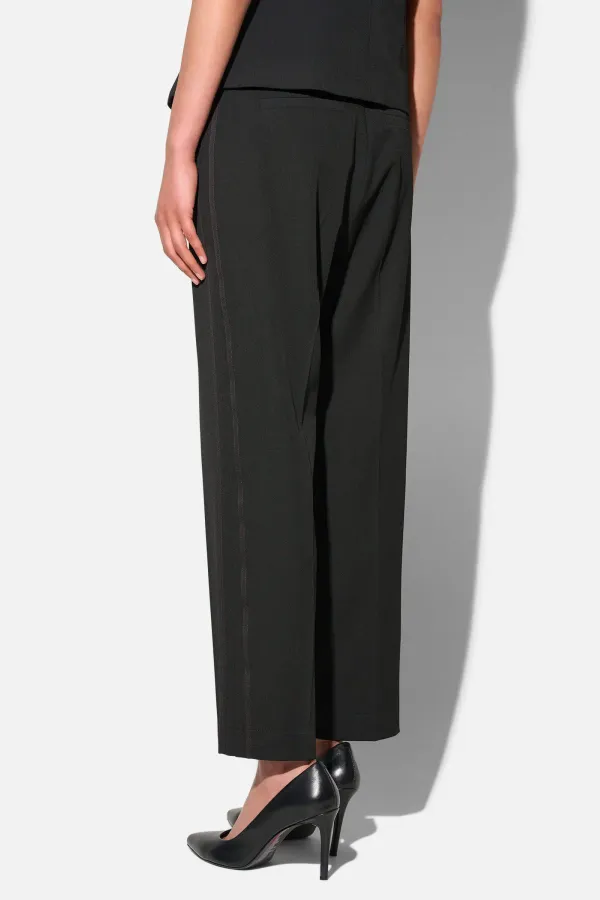 Broek Dames Rechte Pijp Cropped Zwart Sean